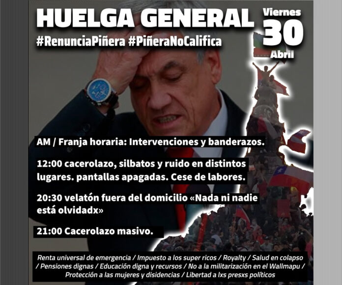 Huelga General del 30 de Abril: Piñera No Califica