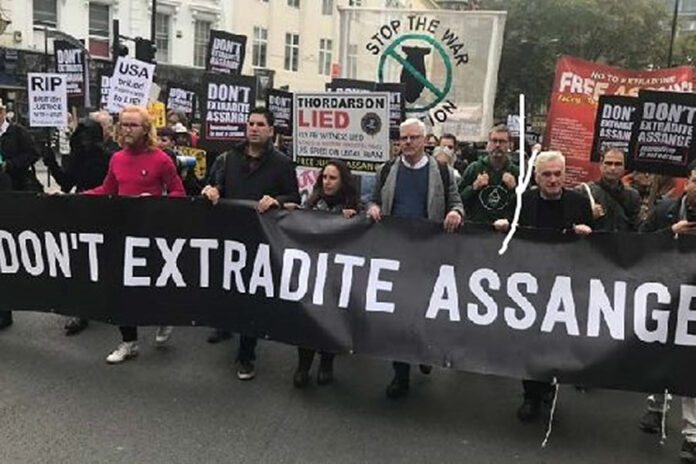 Marcha por Assange en Vísperas de Audiencia de Extradición