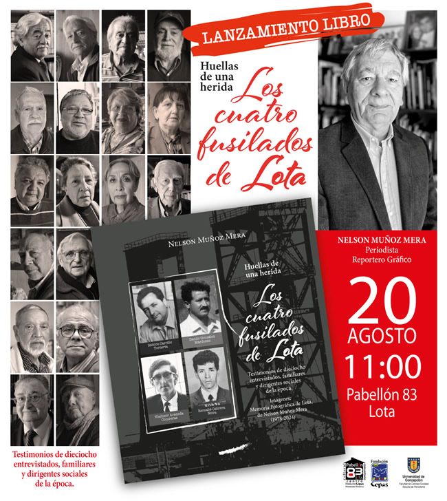 a hora del escarmiento: Periodista lanza libro “Los cuatro fusilados de Lota”